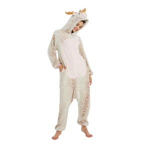 Onesie Kigurumi Vit Ren