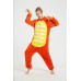 Onesie Kigurumi Orange Dinosaurie