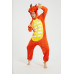 Onesie Kigurumi Orange Dinosaurie