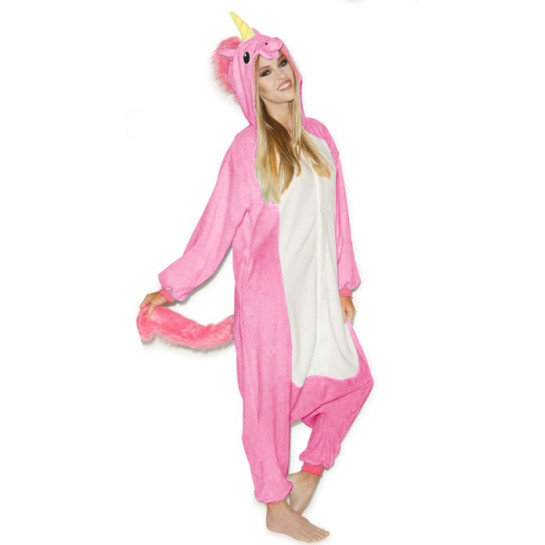 Onesie Kigurumi Rosa Enhörning