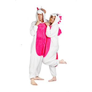 Onesie Kigurumi Vit Enhörning